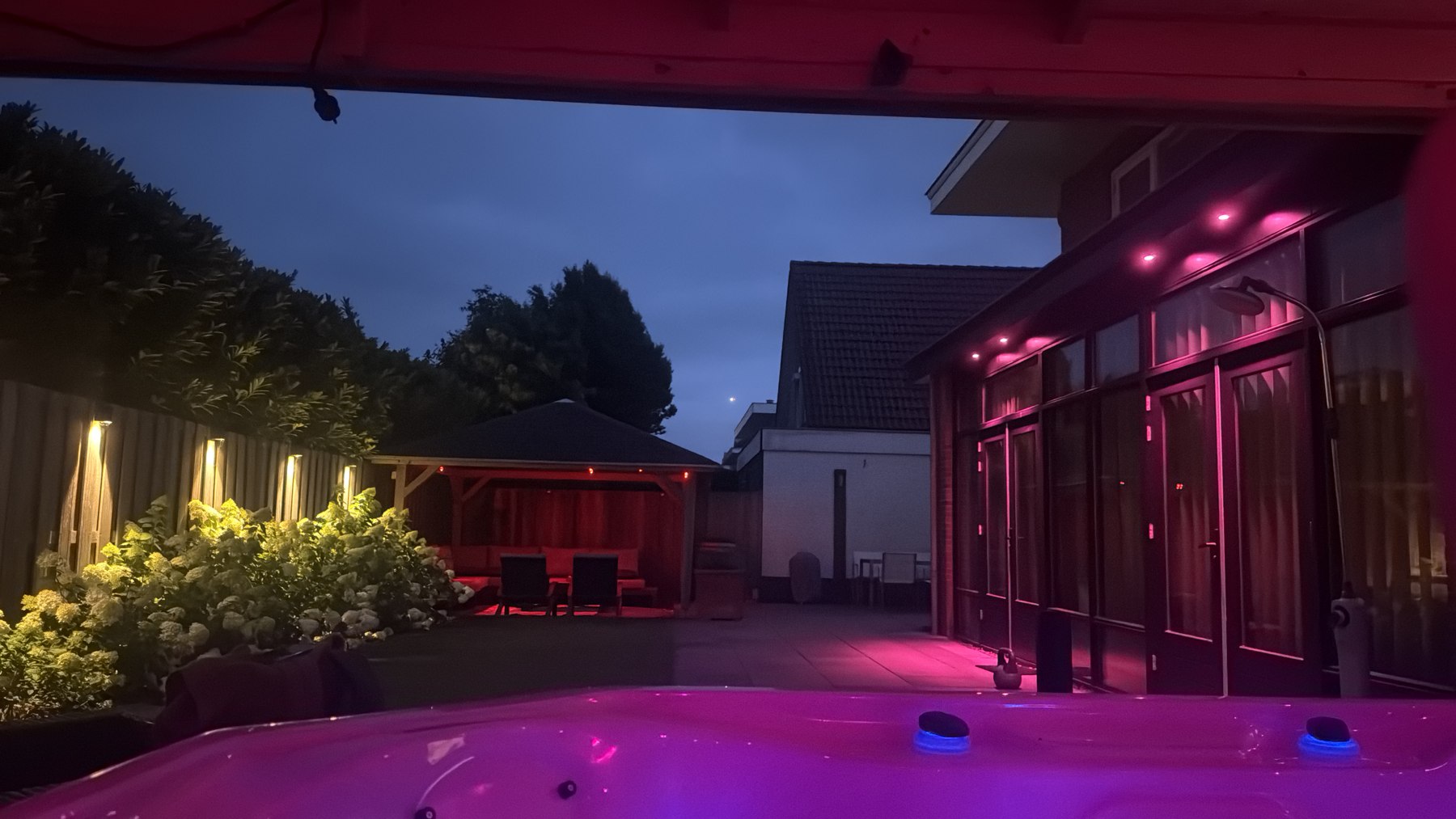 Hot tub at night